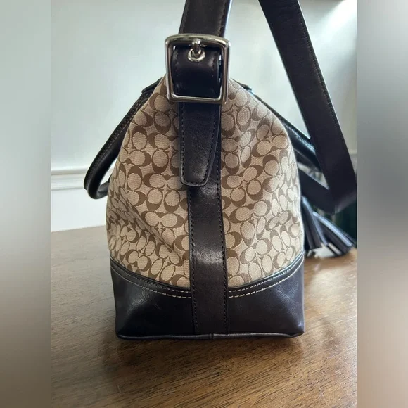 Coach Legacy Signature Stripe East/West Satchel Shoulder Bag - Picture 6 of 14